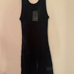Jordan Black Mesh Sleeveless Dress